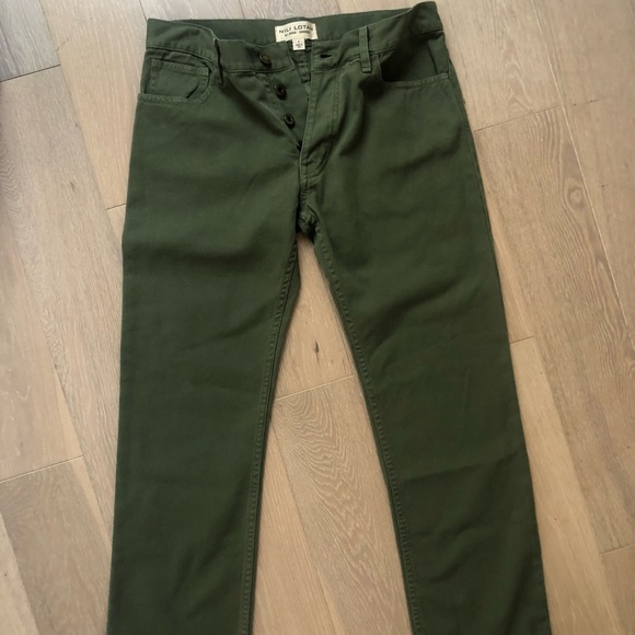 Nili Lotan Pants in Green with Frayed Bottoms - Picture 2 of 5